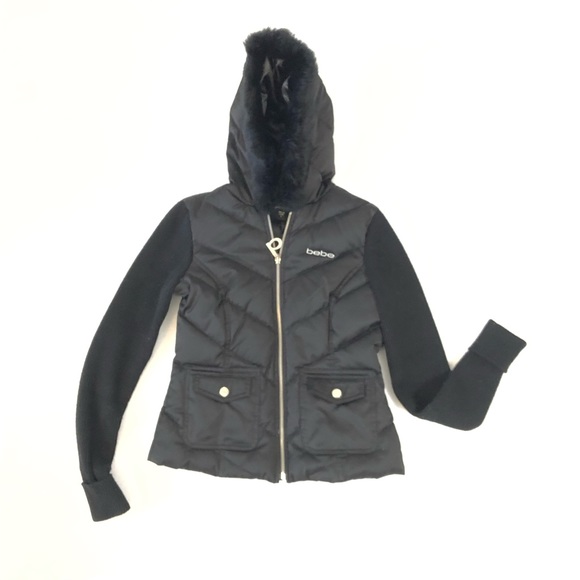 bebe Jackets & Blazers - Bebe Puffy Black Down Filled Jacket